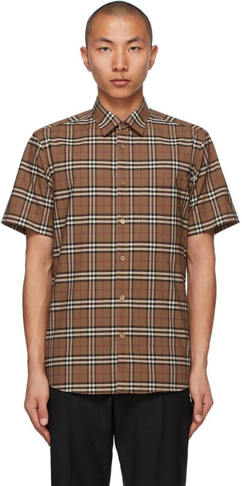 burberry brown poplin check shirt|Burberry Limited.